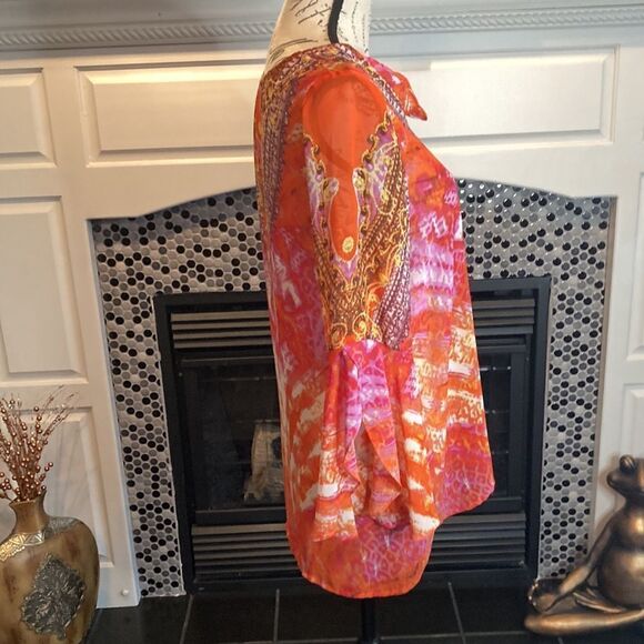 Harlow Zee Sheer bell sleeve tunic, size medium - Picture 3 of 7